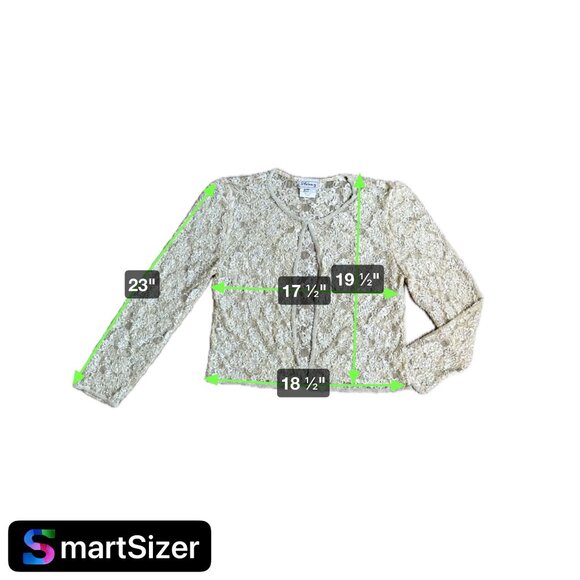 Vintage Stenay Lace Sheer Beaded Open Jacket Womens Embroidered‎ Fairy Cream - Picture 2 of 7